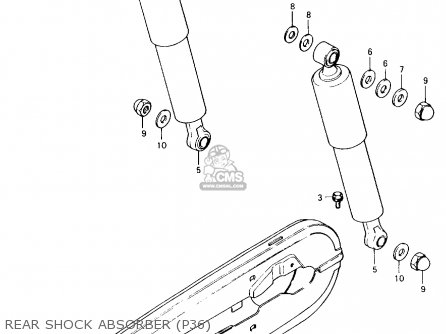 REAR SHOCK ABSORBER (P36) - AX100 1996 (T) GENERAL EXPORT (E01) / P9