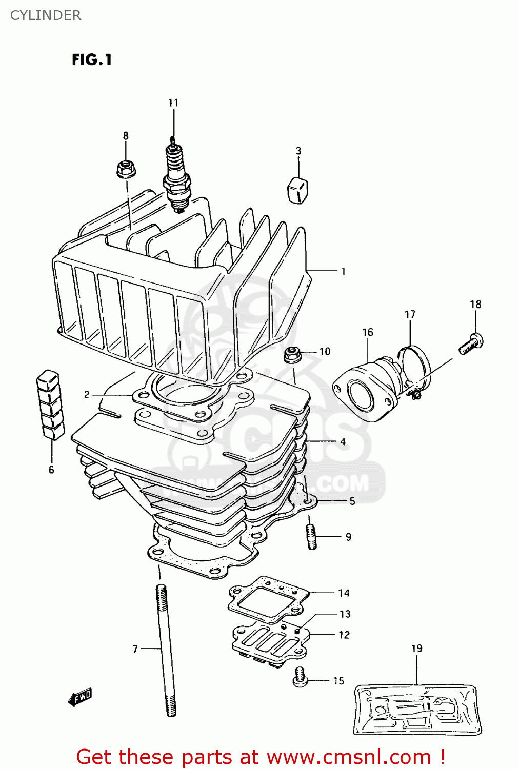 Suzuki AX100 1996 (T) GENERAL EXPORT (E01) / P9 CYLINDER - buy original ...