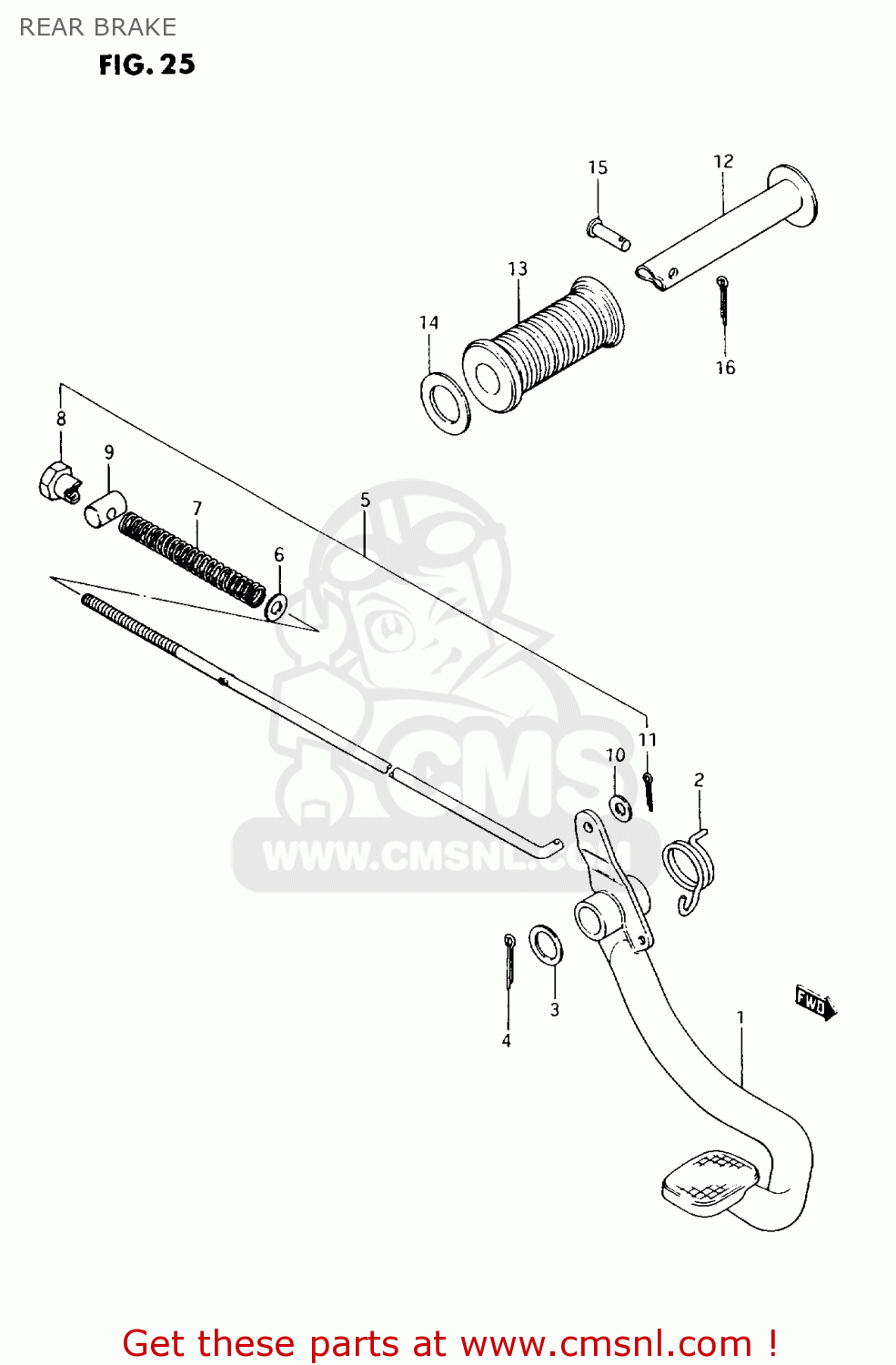 REAR BRAKE AX100 1997 (V) BARBADOS (E94) / P36 P48