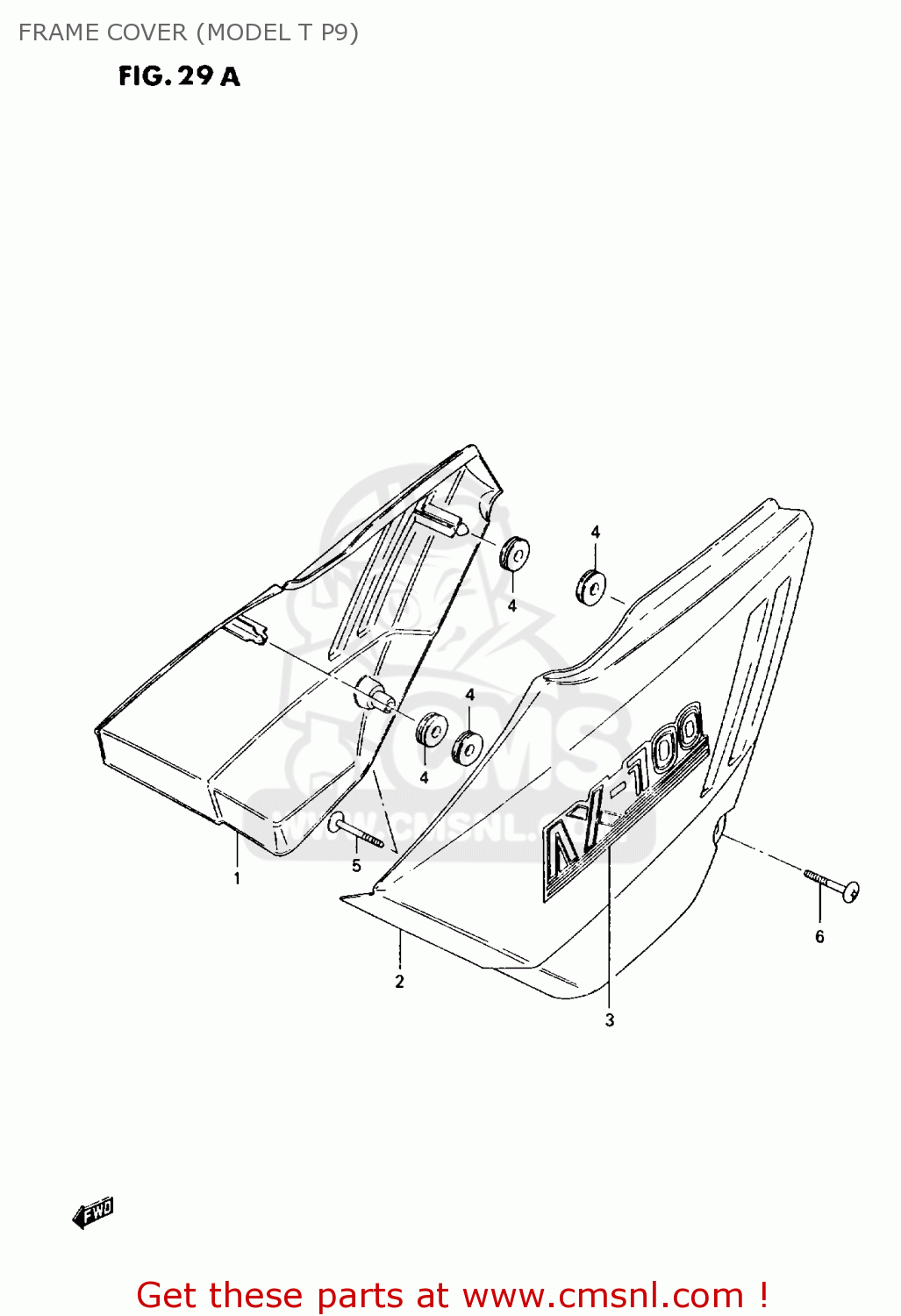 FRAME COVER (MODEL T P9) AX100 1997 (V) BARBADOS (E94) / P36 P48