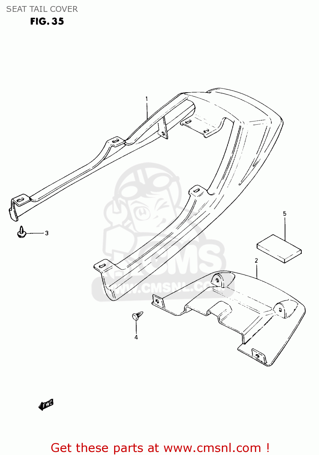 SEAT TAIL COVER AX100 1997 (V) BARBADOS (E94) / P36 P48