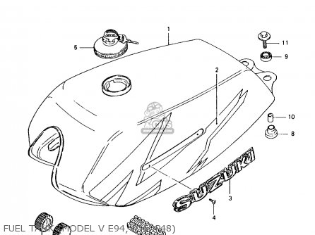 FUEL TANK (MODEL V E94, P36, P48) - AX100 1997 (V) BARBADOS (E94) / P36 P48
