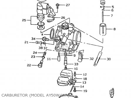 Suzuki AY50 1998 (W) parts lists and schematics