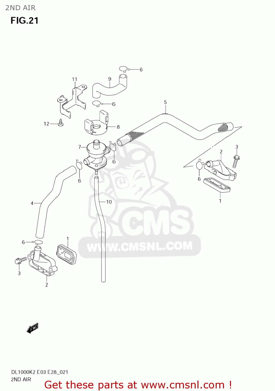 2ND AIR DL1000 VSTROM 2002 (K2) USA (E03)