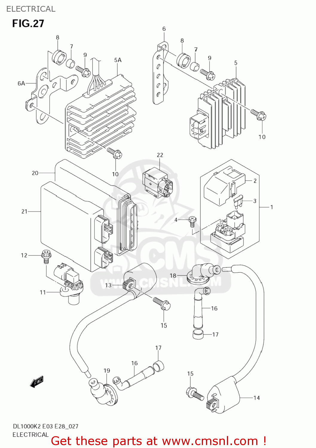 ELECTRICAL DL1000 VSTROM 2002 (K2) USA (E03)