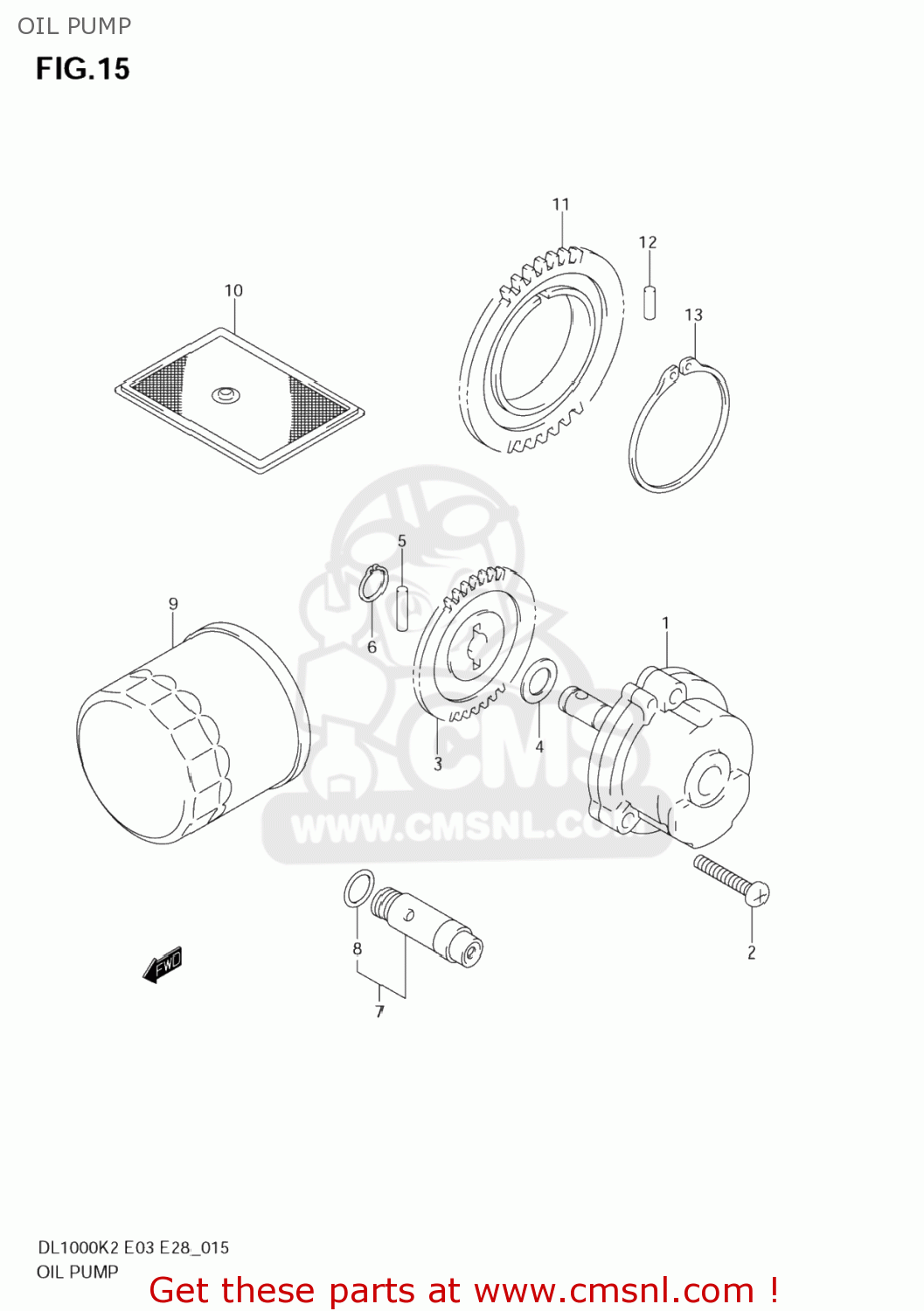 OIL PUMP DL1000 VSTROM 2002 (K2) USA (E03)