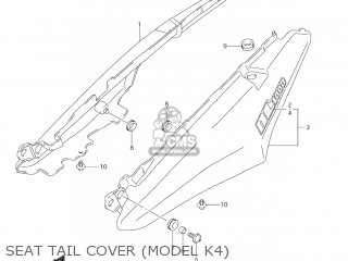 SEAT TAIL COVER (MODEL K4) - DL1000 VSTROM 2002 (K2) USA (E03)