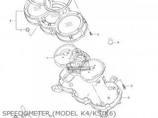 SPEEDOMETER (MODEL K4/K5/K6) - DL1000 VSTROM 2002 (K2) USA (E03)