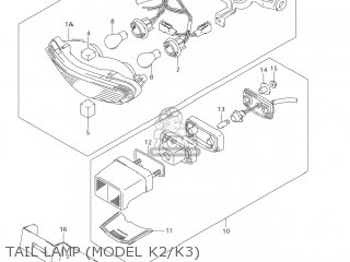 TAIL LAMP (MODEL K2/K3) - DL1000 VSTROM 2002 (K2) USA (E03)