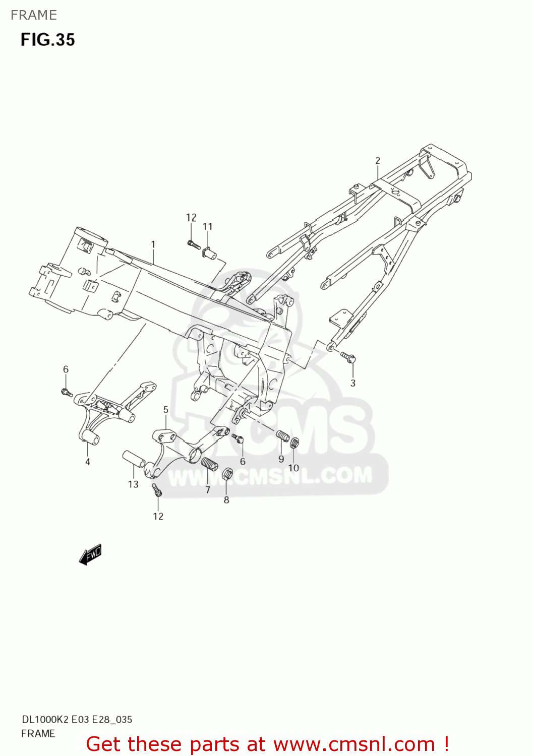 FRAME DL1000 VSTROM 2003 (K3) USA (E03)