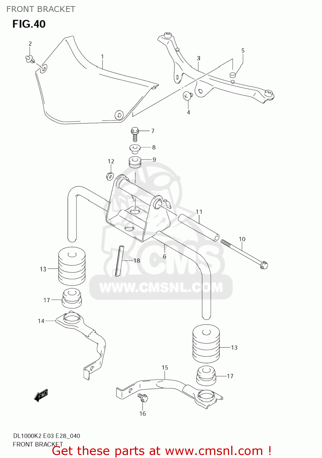 FRONT BRACKET DL1000 VSTROM 2003 (K3) USA (E03)
