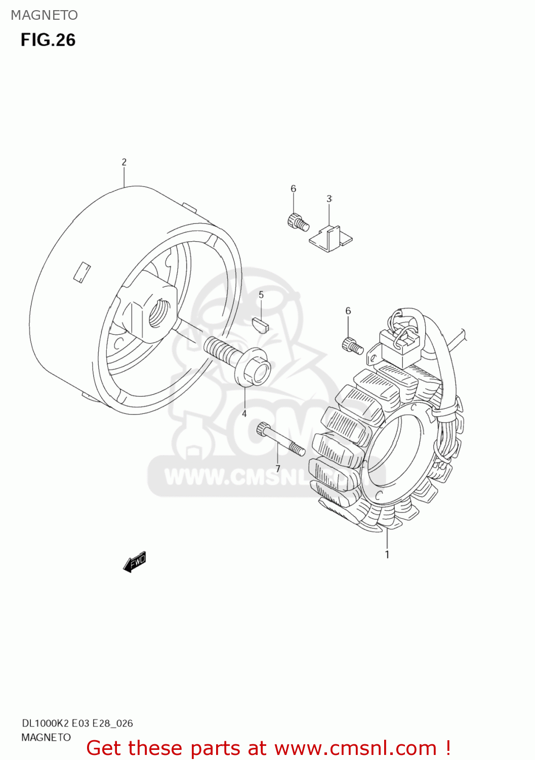 MAGNETO DL1000 VSTROM 2003 (K3) USA (E03)