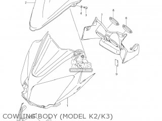 COWLING BODY (MODEL K2/K3) - DL1000 VSTROM 2003 (K3) USA (E03)