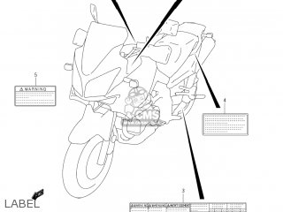LABEL - DL1000 VSTROM 2003 (K3) USA (E03)