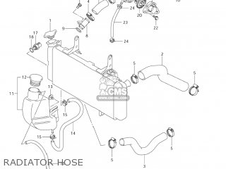 RADIATOR HOSE - DL1000 VSTROM 2003 (K3) USA (E03)