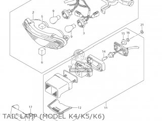 TAIL LAMP (MODEL K4/K5/K6) - DL1000 VSTROM 2003 (K3) USA (E03)