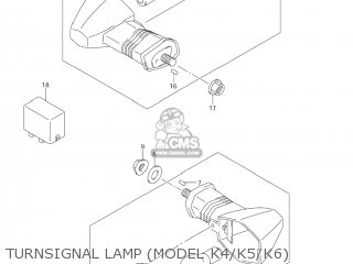 TURNSIGNAL LAMP (MODEL K4/K5/K6) - DL1000 VSTROM 2003 (K3) USA (E03)