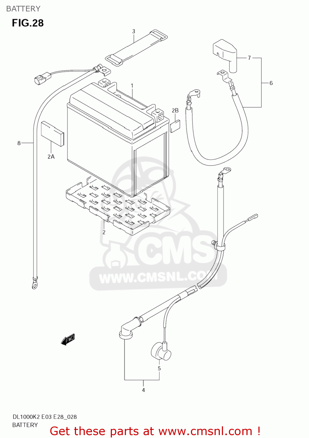 BATTERY DL1000 VSTROM 2004 (K4) USA (E03)