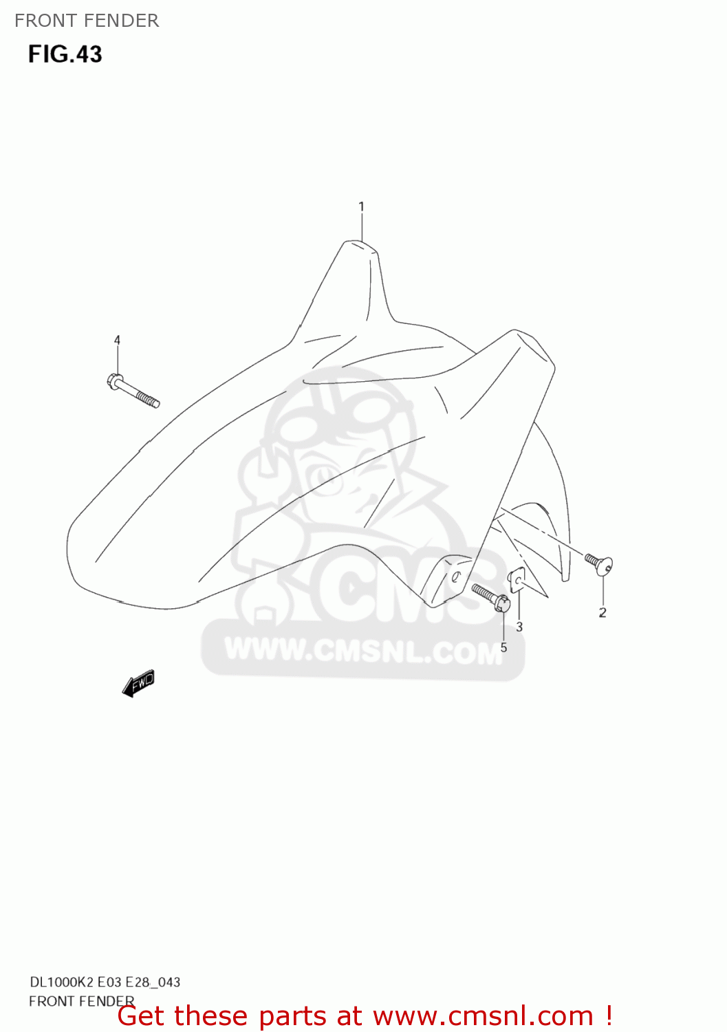 FRONT FENDER DL1000 VSTROM 2004 (K4) USA (E03)