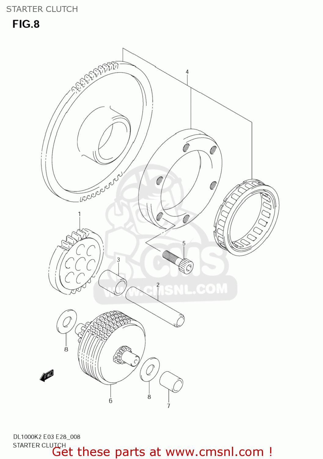 STARTER CLUTCH DL1000 VSTROM 2004 (K4) USA (E03)