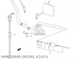 HANDLEBAR (MODEL K2/K3) - DL1000 VSTROM 2004 (K4) USA (E03)