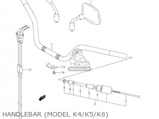 HANDLEBAR (MODEL K4/K5/K6) - DL1000 VSTROM 2004 (K4) USA (E03)