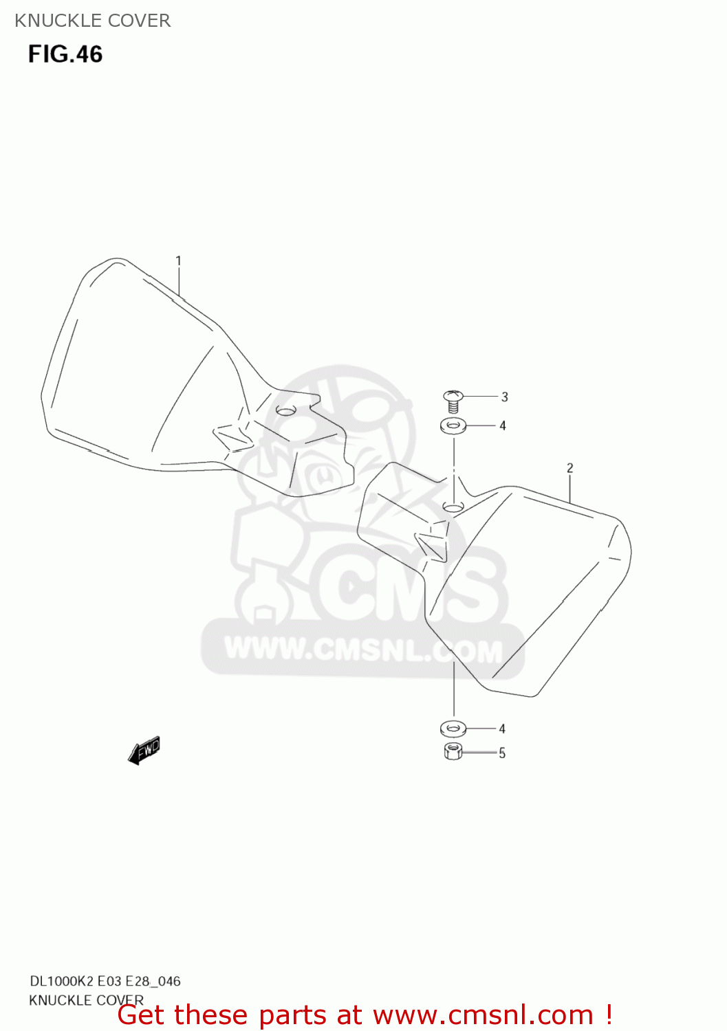 KNUCKLE COVER DL1000 VSTROM 2005 (K5) USA (E03)