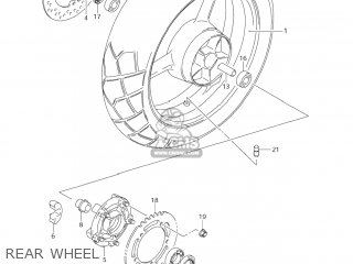 REAR WHEEL - DL1000 VSTROM 2005 (K5) USA (E03)