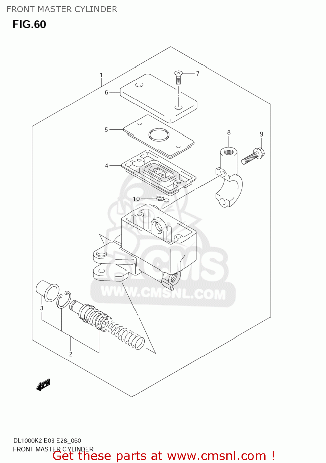FRONT MASTER CYLINDER DL1000 VSTROM 2006 (K6) USA (E03)