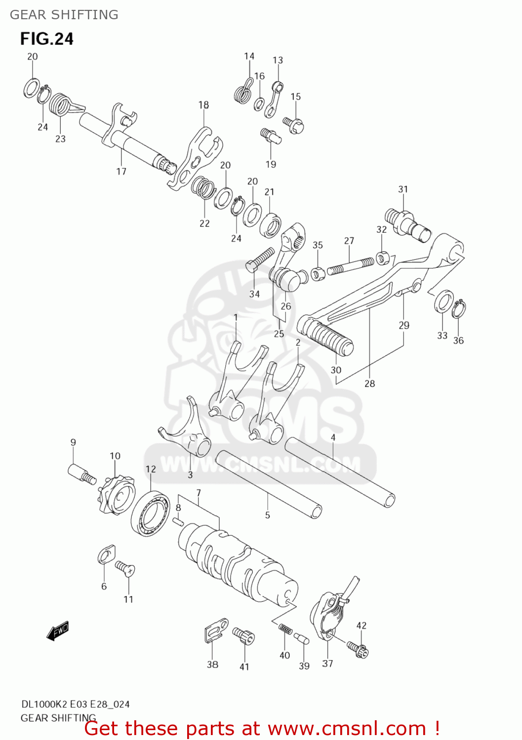 GEAR SHIFTING DL1000 VSTROM 2006 (K6) USA (E03)