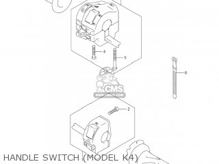 HANDLE SWITCH (MODEL K4) - DL1000 VSTROM 2006 (K6) USA (E03)