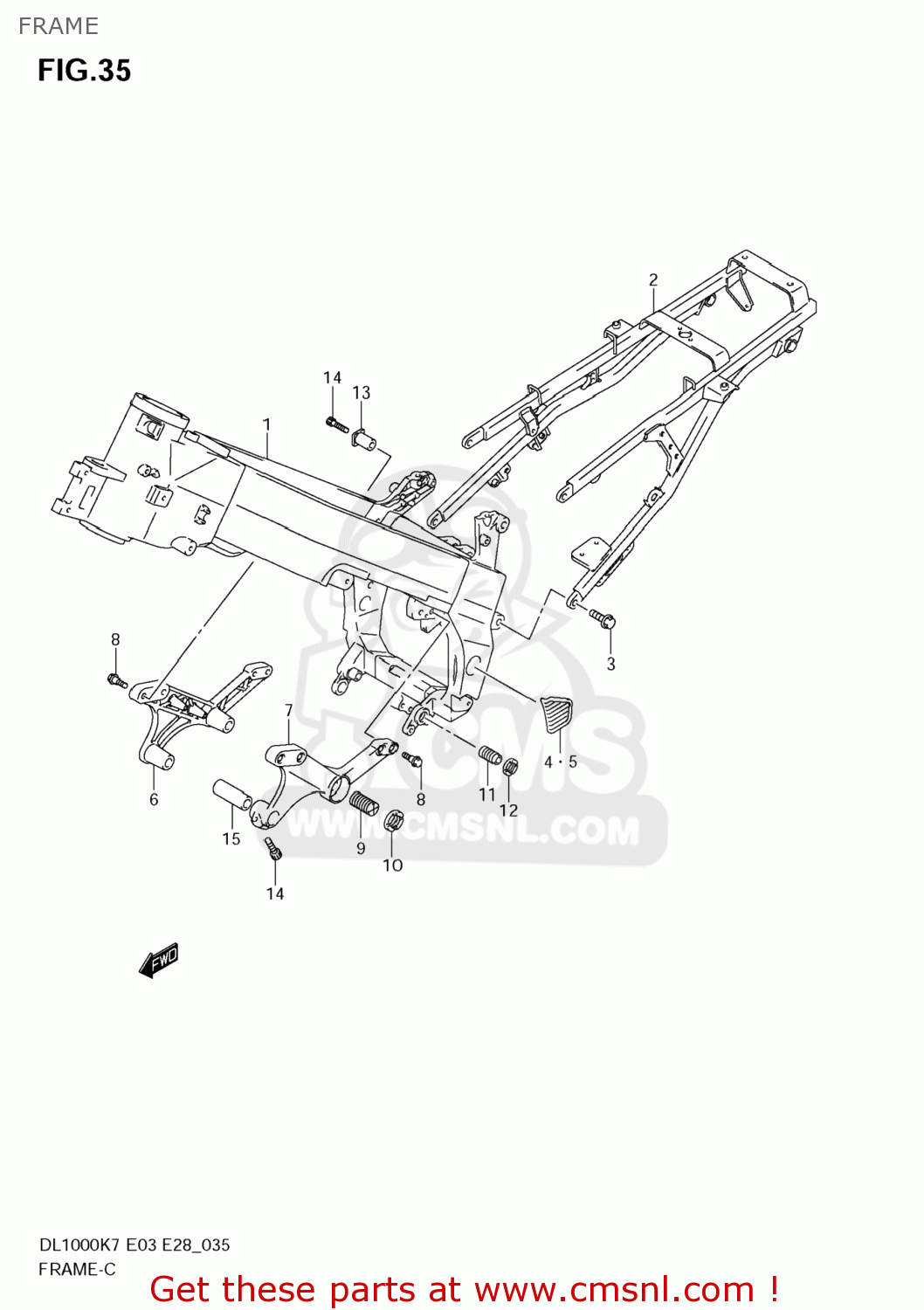 FRAME DL1000 VSTROM 2007 (K7) USA (E03)