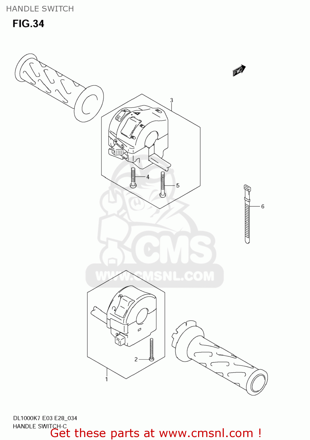 HANDLE SWITCH DL1000 VSTROM 2007 (K7) USA (E03)