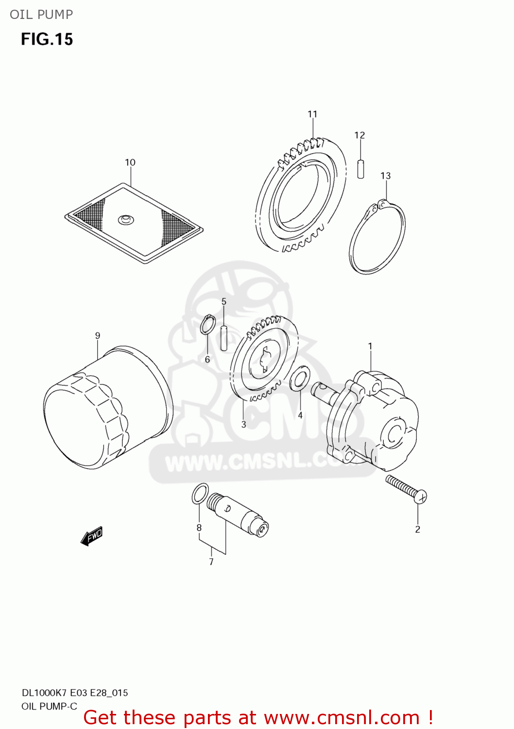 OIL PUMP DL1000 VSTROM 2007 (K7) USA (E03)