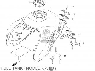FUEL TANK (MODEL K7/K8) - DL1000 VSTROM 2007 (K7) USA (E03)