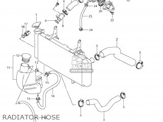 RADIATOR HOSE - DL1000 VSTROM 2007 (K7) USA (E03)