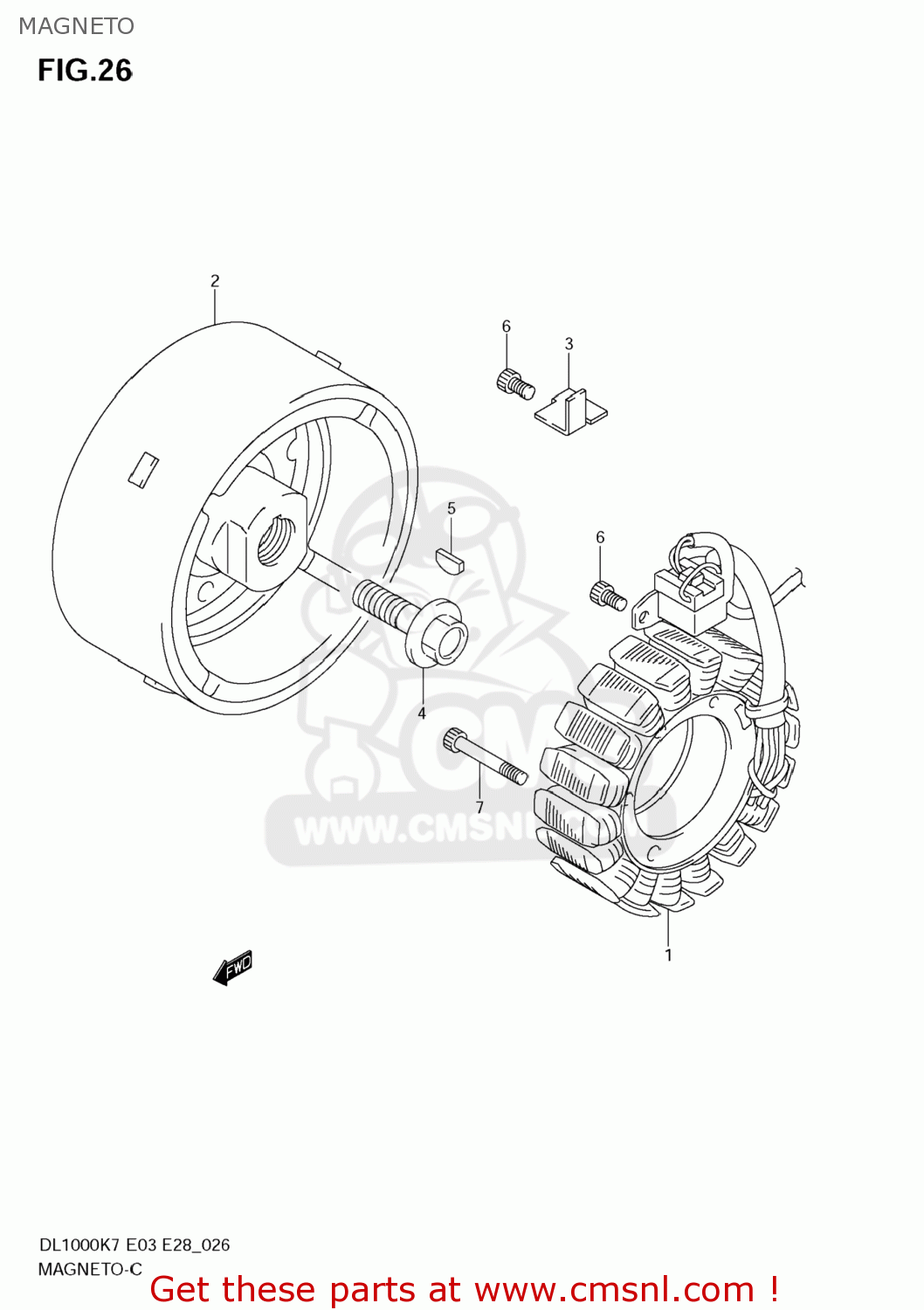 MAGNETO DL1000 VSTROM 2008 (K8) USA (E03)