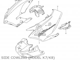 SIDE COWLING (MODEL K7/K8) - DL1000 VSTROM 2008 (K8) USA (E03)