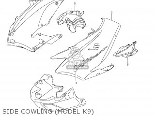 SIDE COWLING (MODEL K9) - DL1000 VSTROM 2008 (K8) USA (E03)