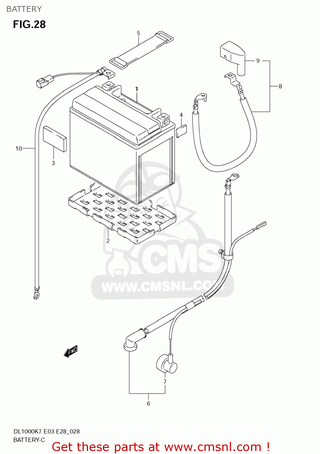 BATTERY DL1000 VSTROM 2009 (K9) USA (E03)