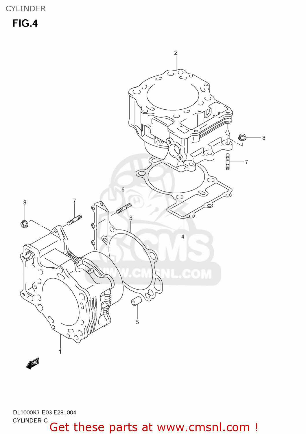 CYLINDER DL1000 VSTROM 2009 (K9) USA (E03)