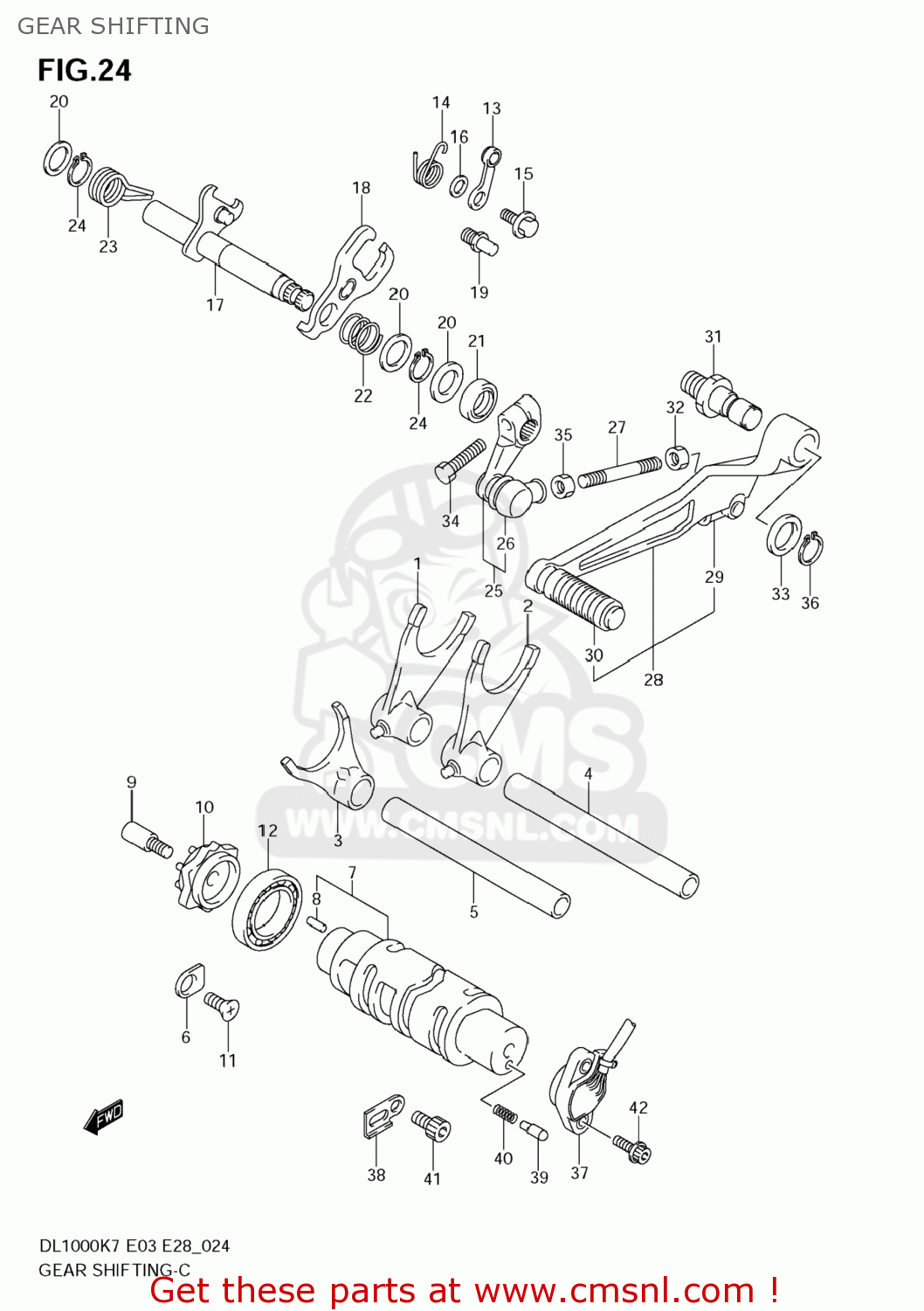 GEAR SHIFTING DL1000 VSTROM 2009 (K9) USA (E03)