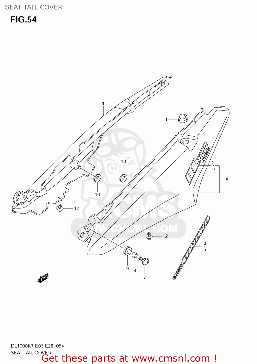 SEAT TAIL COVER DL1000 VSTROM 2009 (K9) USA (E03)