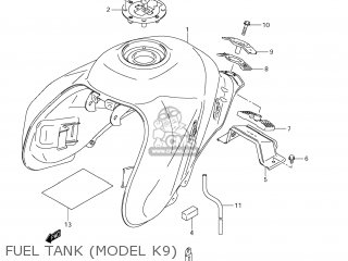 FUEL TANK (MODEL K9) - DL1000 VSTROM 2009 (K9) USA (E03)