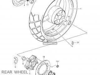 REAR WHEEL - DL1000 VSTROM 2009 (K9) USA (E03)