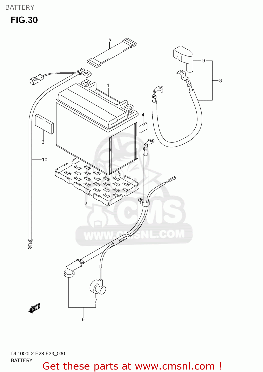 BATTERY DL1000 VSTROM 2012 (L2) USA (E03)