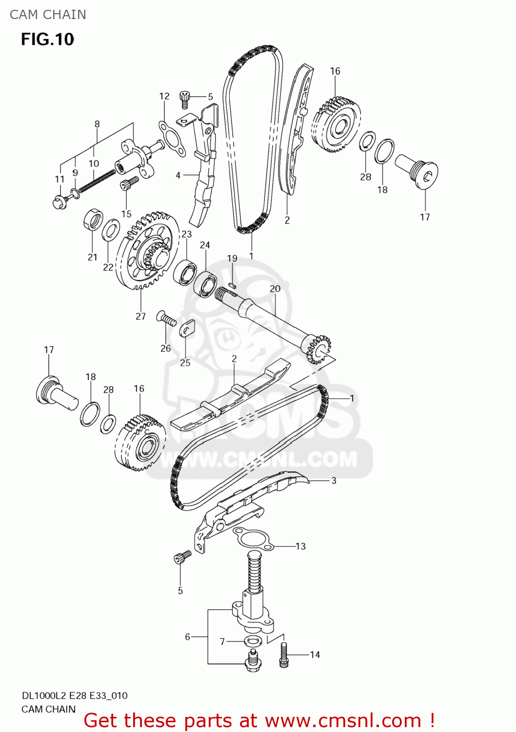 CAM CHAIN DL1000 VSTROM 2012 (L2) USA (E03)