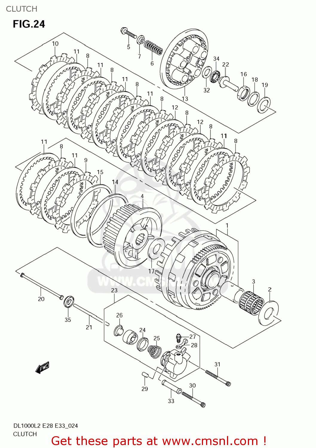 CLUTCH DL1000 VSTROM 2012 (L2) USA (E03)
