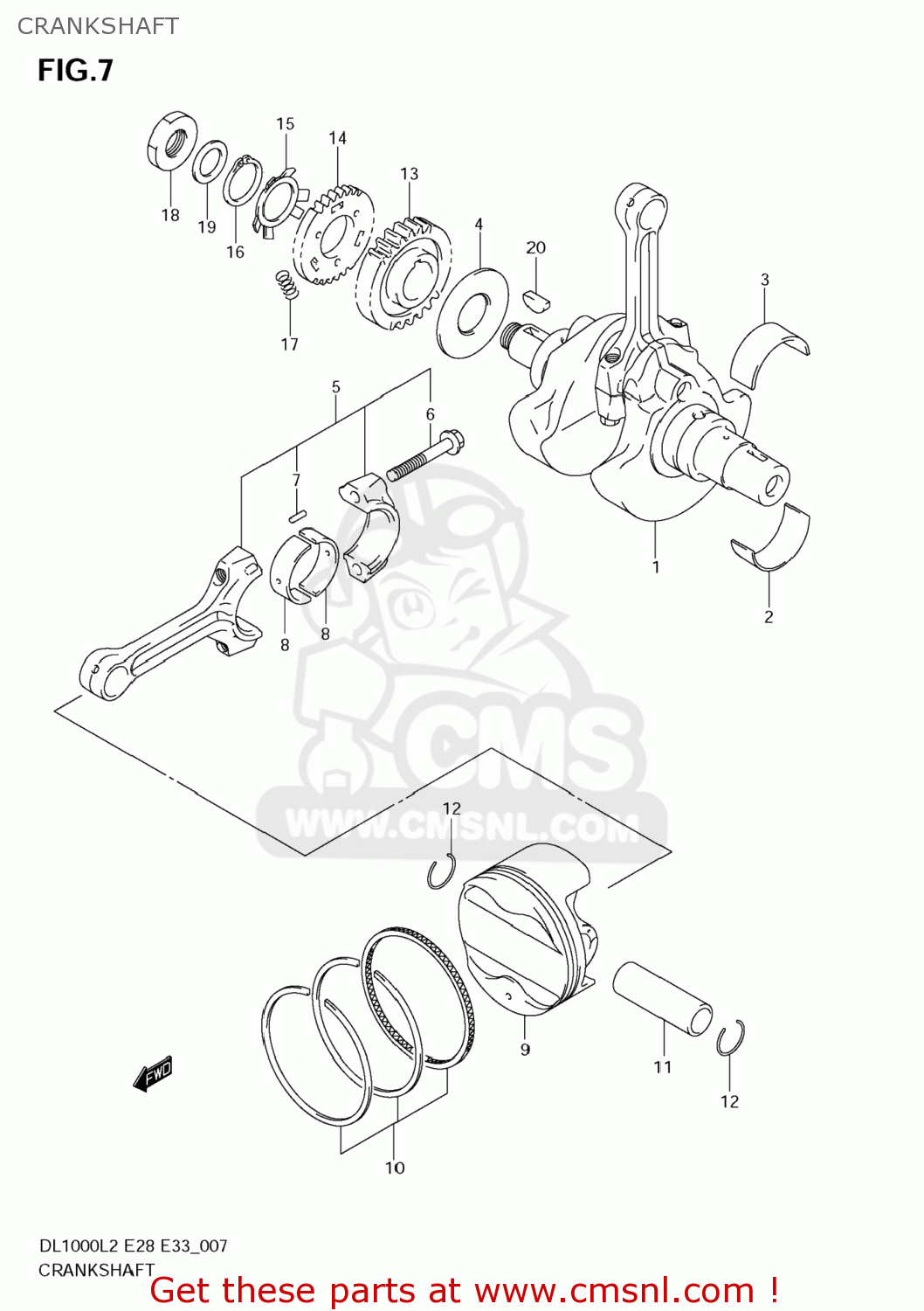 CRANKSHAFT DL1000 VSTROM 2012 (L2) USA (E03)