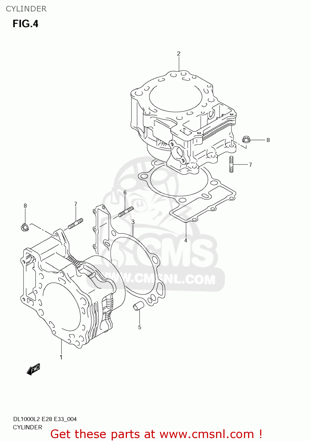 CYLINDER DL1000 VSTROM 2012 (L2) USA (E03)